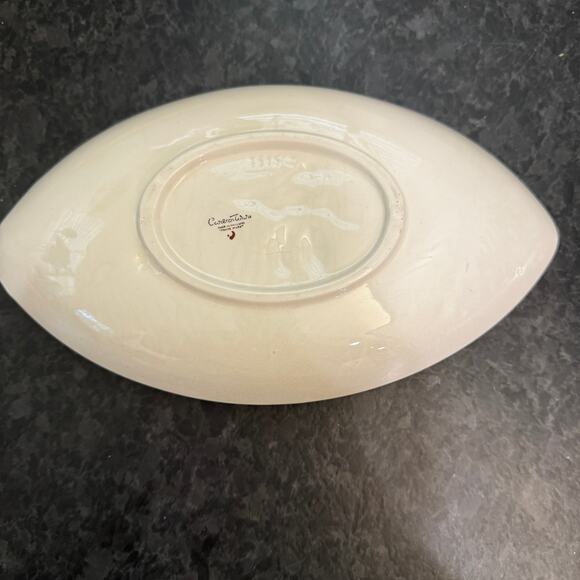 Vintage Carlton Ware England Hand Painted Magnolia Pink Blush Bowl 1950s oval - Picture 9 of 11